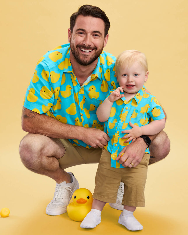 Toddler Boy's Rubber Ducky Hawaiian Shirt
