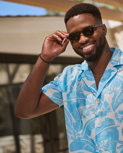 Men's Frond of Paradise Linen Cabana Shirt