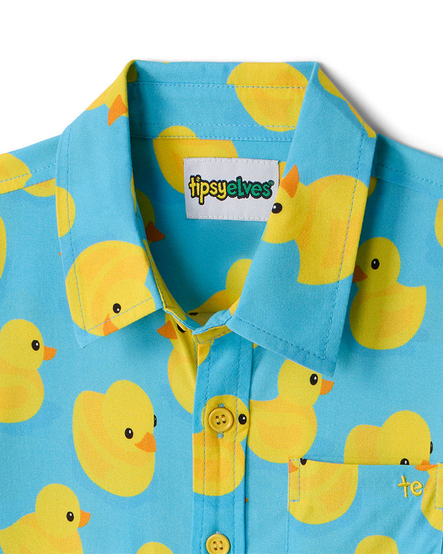 Toddler Boy's Rubber Ducky Hawaiian Shirt