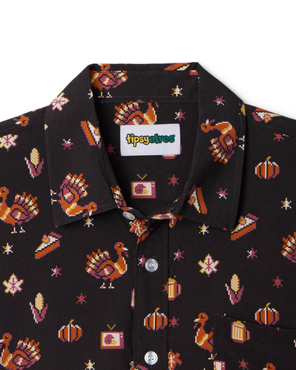 Men's 8-Bit Turkey Button Down Shirt