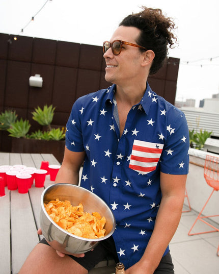 Men's Old Glory Button Down Shirt