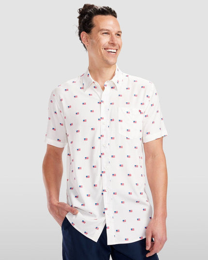Men's USA Grand Ol' Flag Button Down Shirt