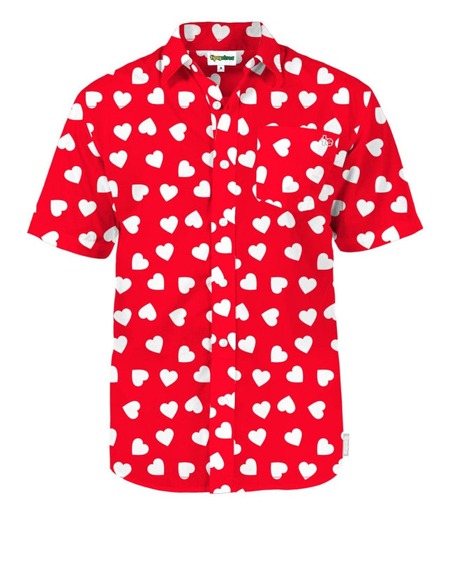 Men's Heartbeat Button Down Shirt