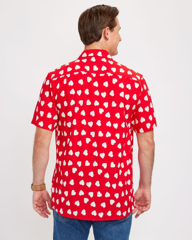 Men's Heartbeat Button Down Shirt