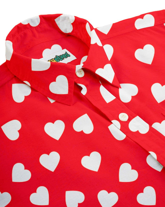 Men's Heartbeat Button Down Shirt