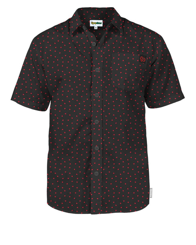Men's Confetti Heart Button Down Shirt