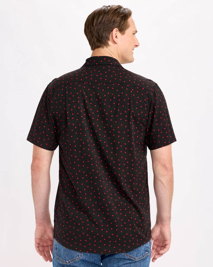 Men's Confetti Heart Button Down Shirt