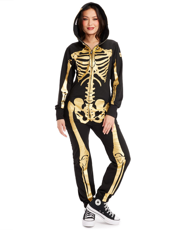 Gold Skeleton Couples Costumes