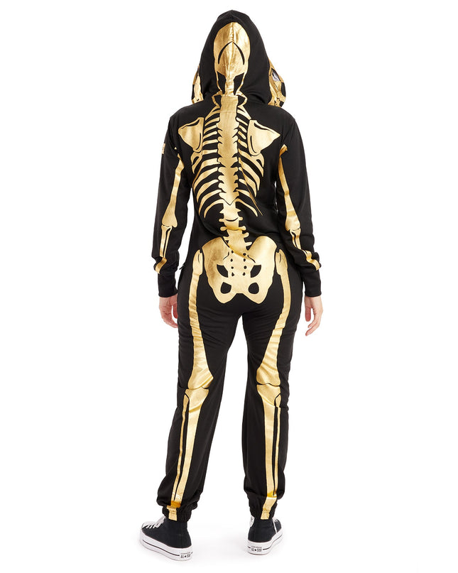 Women's Gold Skeleton Costume