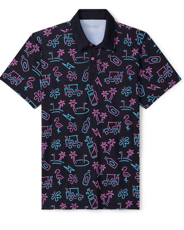 Men's Glowing Game Golf Polo