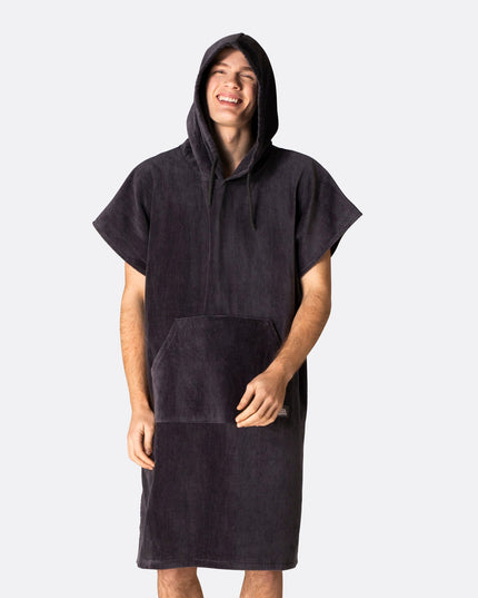 Charcoal Grey Towel Poncho for Adults | Versatile Summer Wear