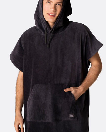 Charcoal Grey Towel Poncho for Adults | Versatile Summer Wear
