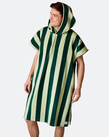 Striped Green Towel Poncho