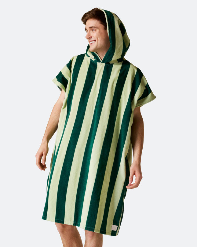 Striped Green Bath Poncho
