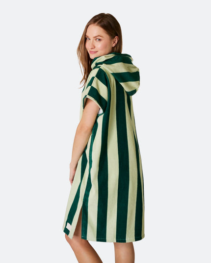 Striped Green Towel Poncho