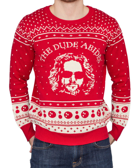 The Big Lebowski The Dude Abides Ugly Christmas Sweater