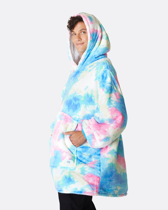 Tie Dye Blue HappyHoodie - Stylish Loungewear