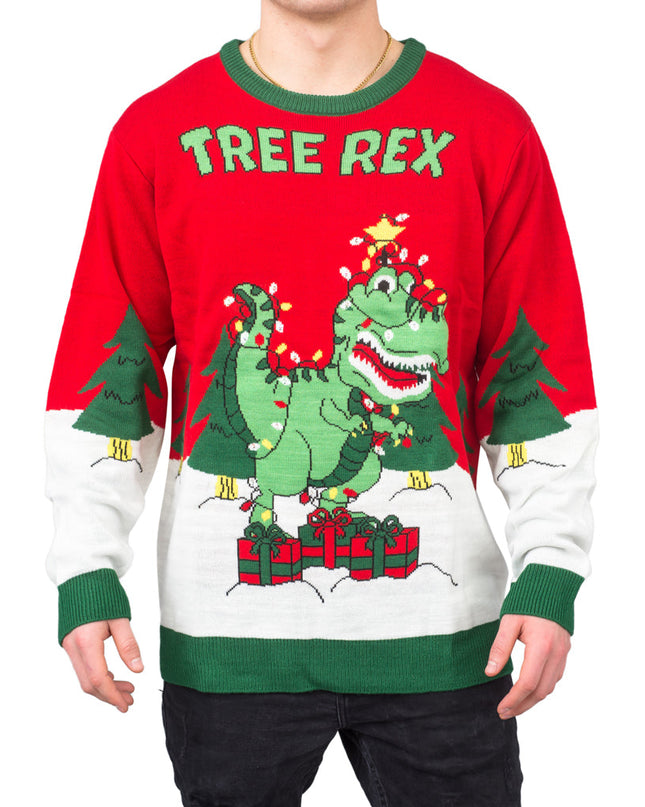 Tree Rex Light Up T-Rex Sweater