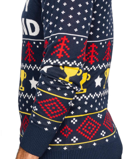 Funny Trophy Husband Knitted Ugly Christmas Sweater