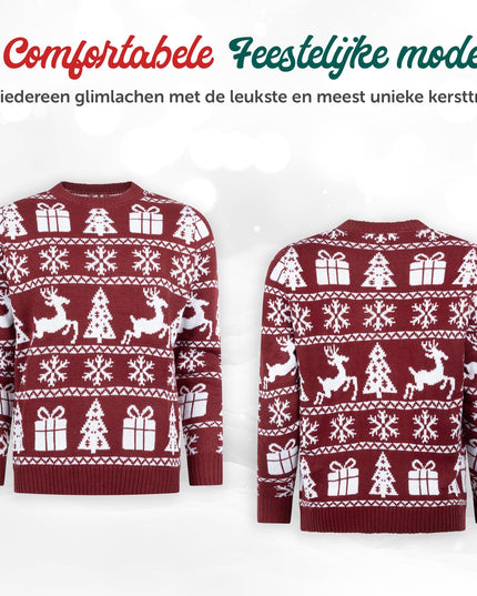 Christmas Sweater Marius for Women in Cozy Bordeaux Red