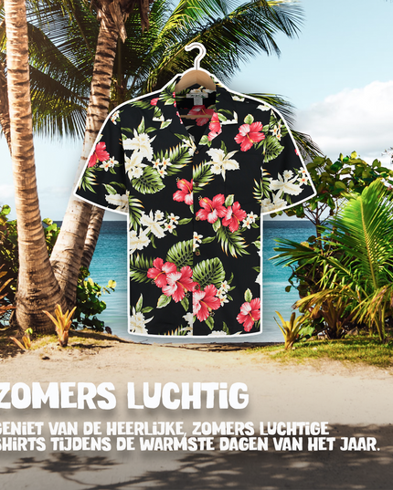 Tropical Flowers Hawaiian Shirt for Men