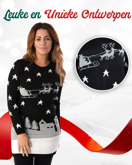 Christmas Dress Marius for Women with Santa Design at Night