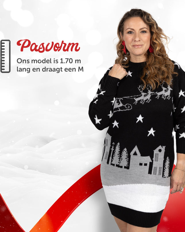 Christmas Dress Marius for Women with Santa Design at Night