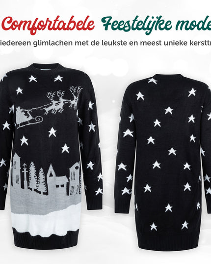 Christmas Dress Marius for Women with Santa Design at Night