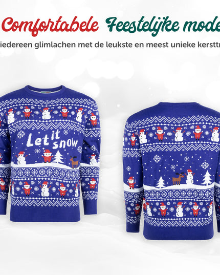 Christmas Sweater Marius for Women with Let it Snow Design
