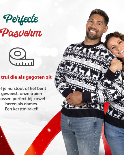 Christmas Sweater Marius for Women in Modern Blue & White