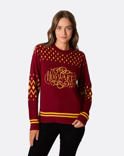 Women's Hogwarts Christmas Sweater for Magical Holidays