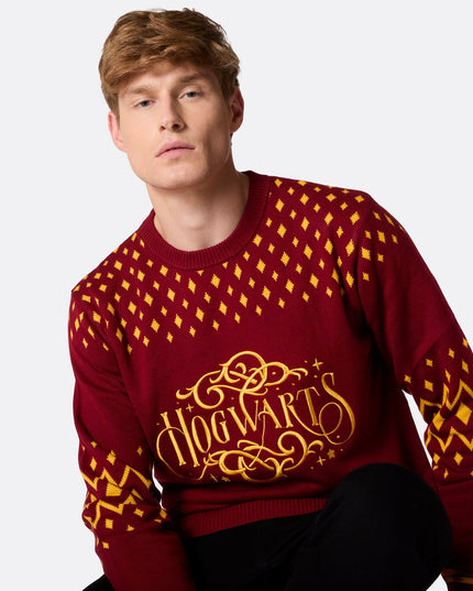 Men's Hogwarts Christmas Sweater for Magical Celebrations