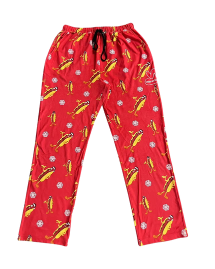 Wienerschnitzel All Over Hot Dog Logo Pyjama Housut