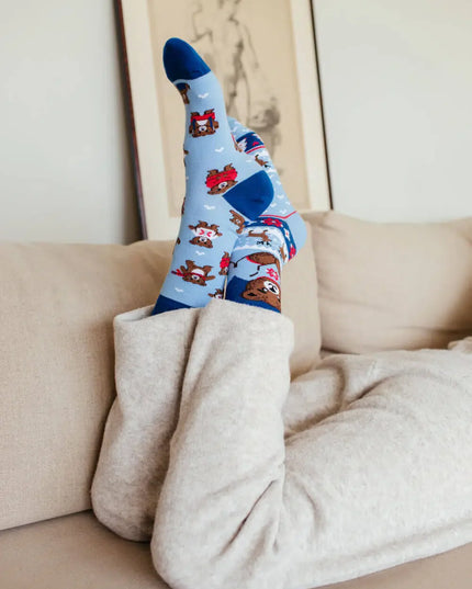 Many Mornings Socks - Winter Teddy Collection