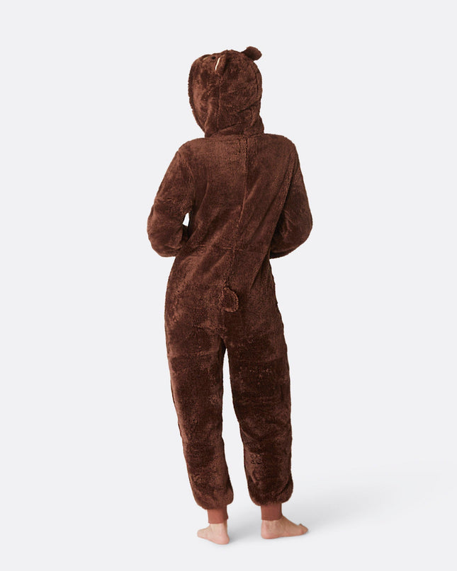 Women's Brown Teddy Bear Onesie