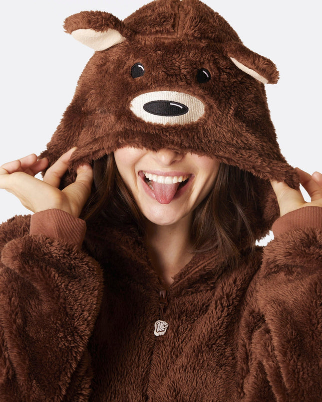Women's Brown Teddy Bear Onesie