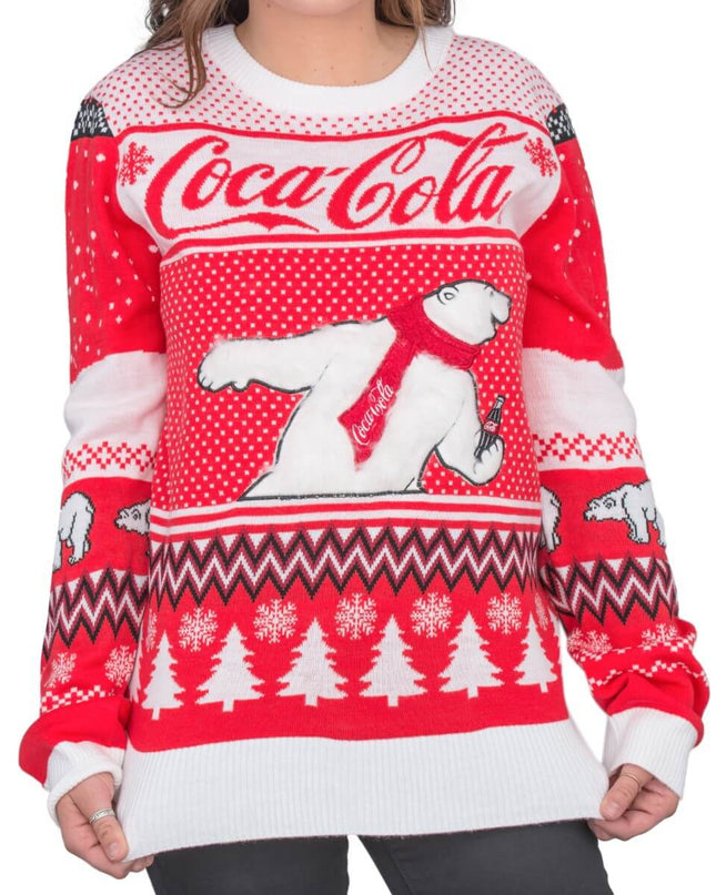 Women's Coca-Cola Polar Bear Ugly Christmas Sweater