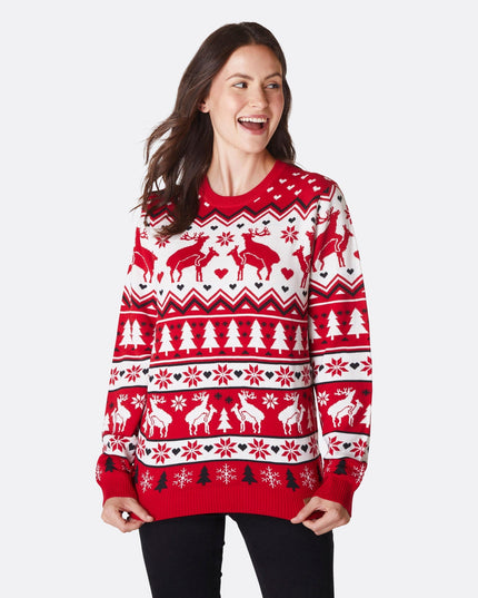 Women's Humping Reindeers Christmas Sweater for Laughs