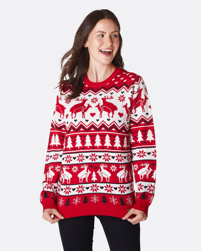 Women's Humping Reindeers Christmas Sweater for Laughs