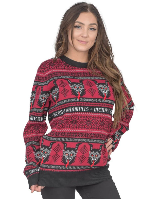 Women's Merry Krampus Ugly Christmas Sweater