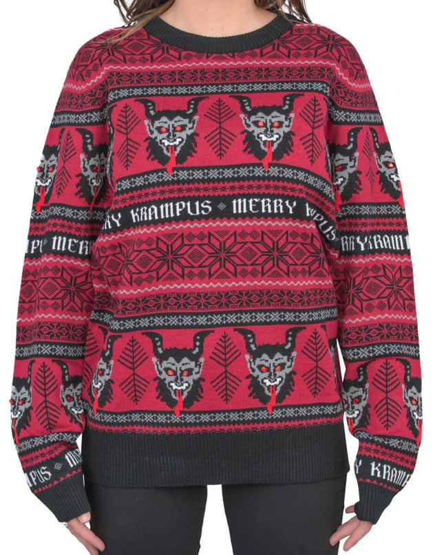Naisten Merry Krampus Ugly Christmas Sweater