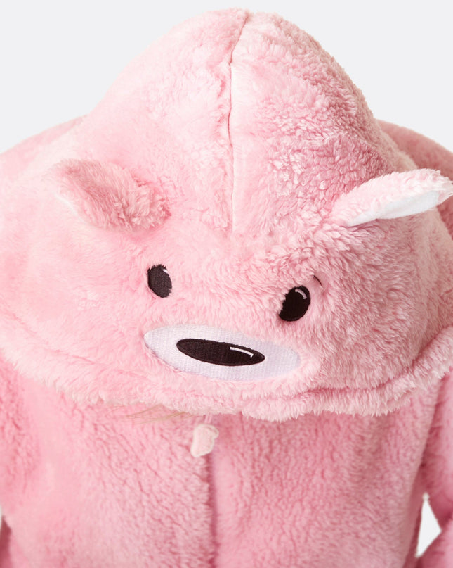 Women's Pink Teddy Bear Onesie
