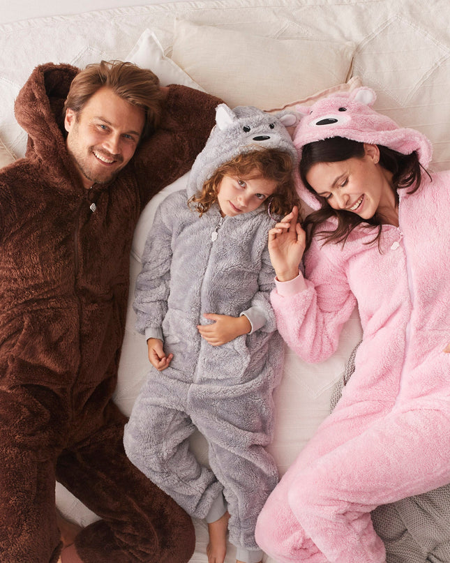 Women's Pink Teddy Bear Onesie