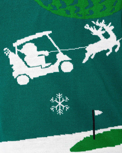 Women's Santa Golfer Christmas Sweater