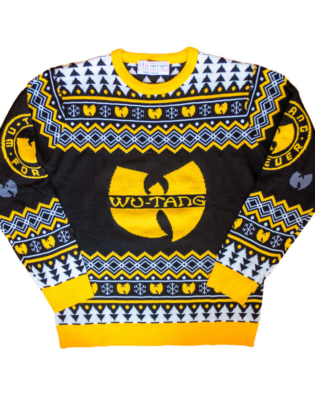Wu-Tang Clan Logo Snowflakes Ugly Christmas Sweater