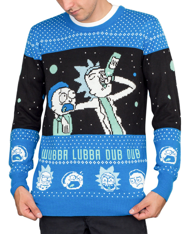 Wubba Lubba Dub Dub Rick and Morty Ugly Christmas Sweater
