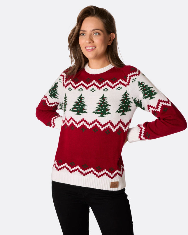 Women's Retro Christmas Tree Sweater