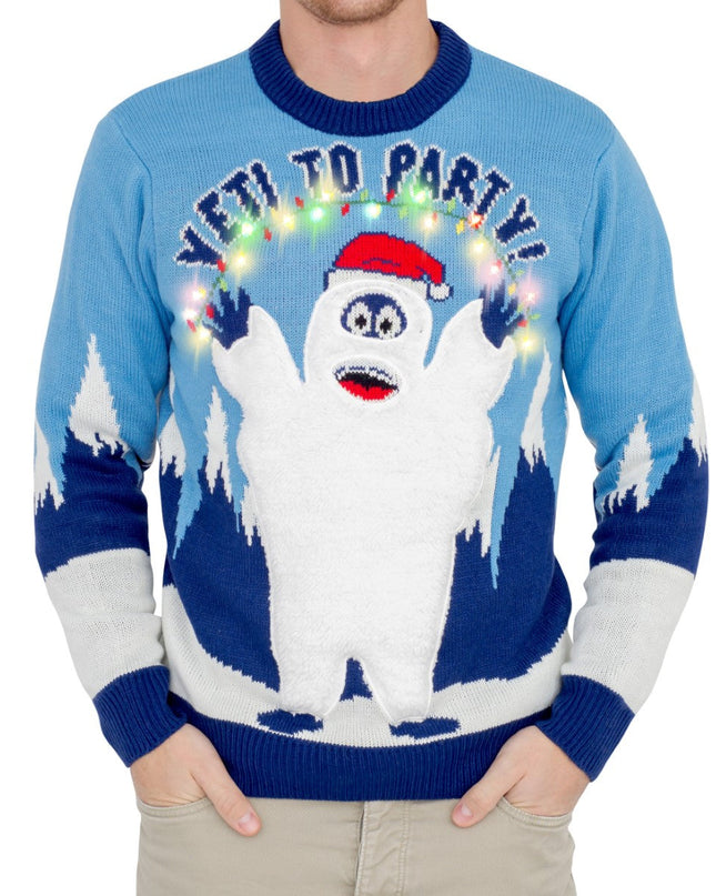 Yeti to Party Light Up LED Sweater
