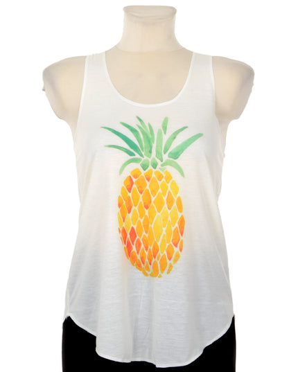 Pineapple Print Sleeveless Top