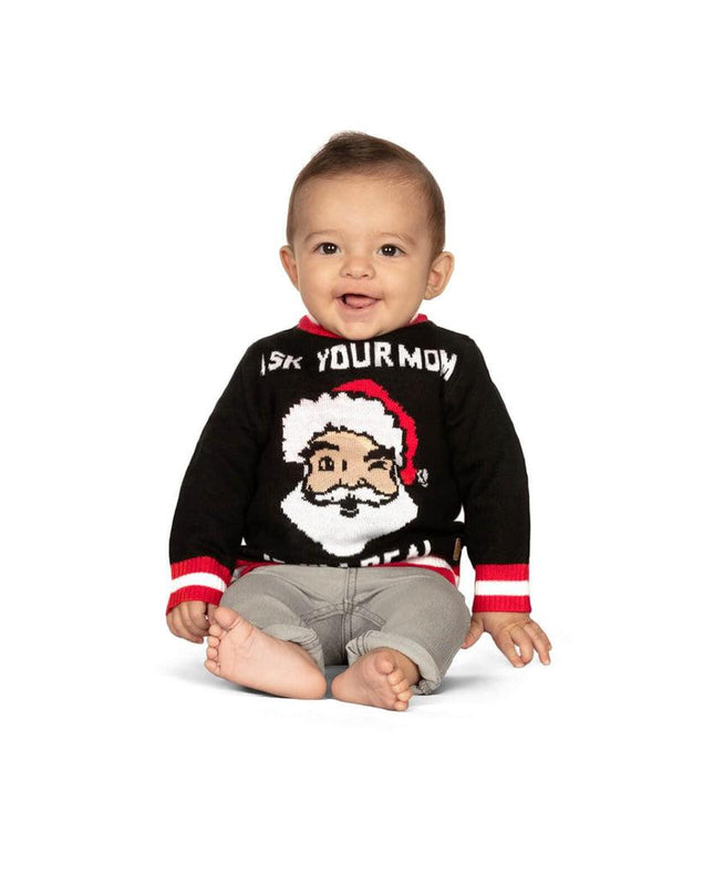 Baby Boy's Ask Your Mom Ugly Christmas Sweater